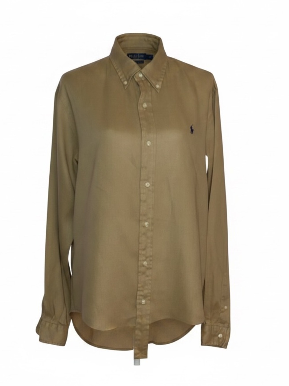 LAUREN RALPH LAUREN “Blake” Oxford Signature Pony Logo Tan Surrey Size Large